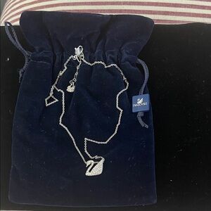 Swarovski Silver Swan Pendant Necklace